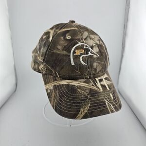 Ducks Unlimited Purdue Chapter Camo Hat Waterfowl Hunting Adjustable Cap USA